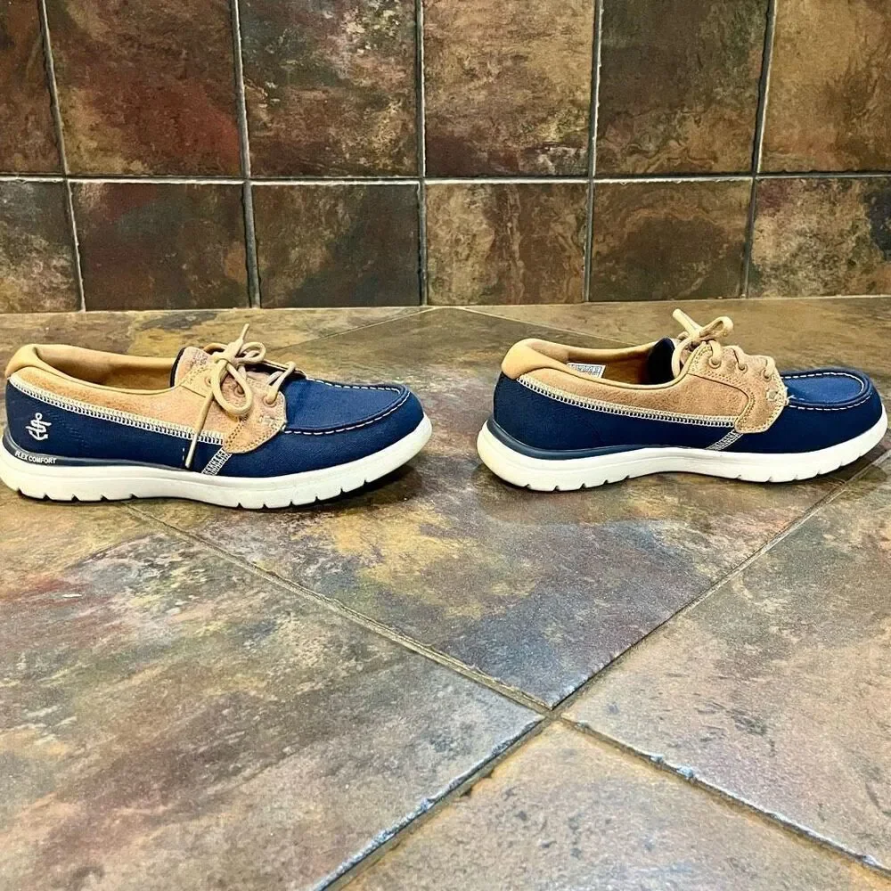 Skechers Air Cooled Goga Mat On The Go Flex Comfort Boat Shoes 6.5